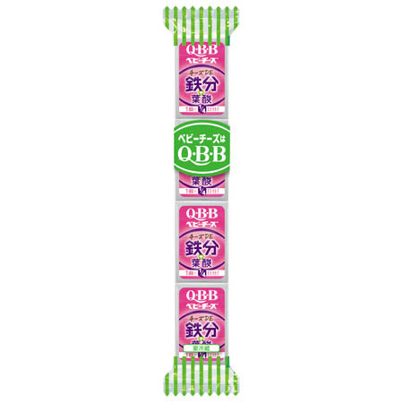 日本QBB 宝宝芝士 高铁+叶酸 54g  4个独立包装（保质期24.06.01）