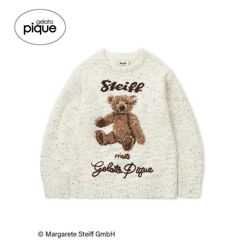 gelato pique 25秋冬新品 睡衣半边绒Steiff熊套头衫 套装