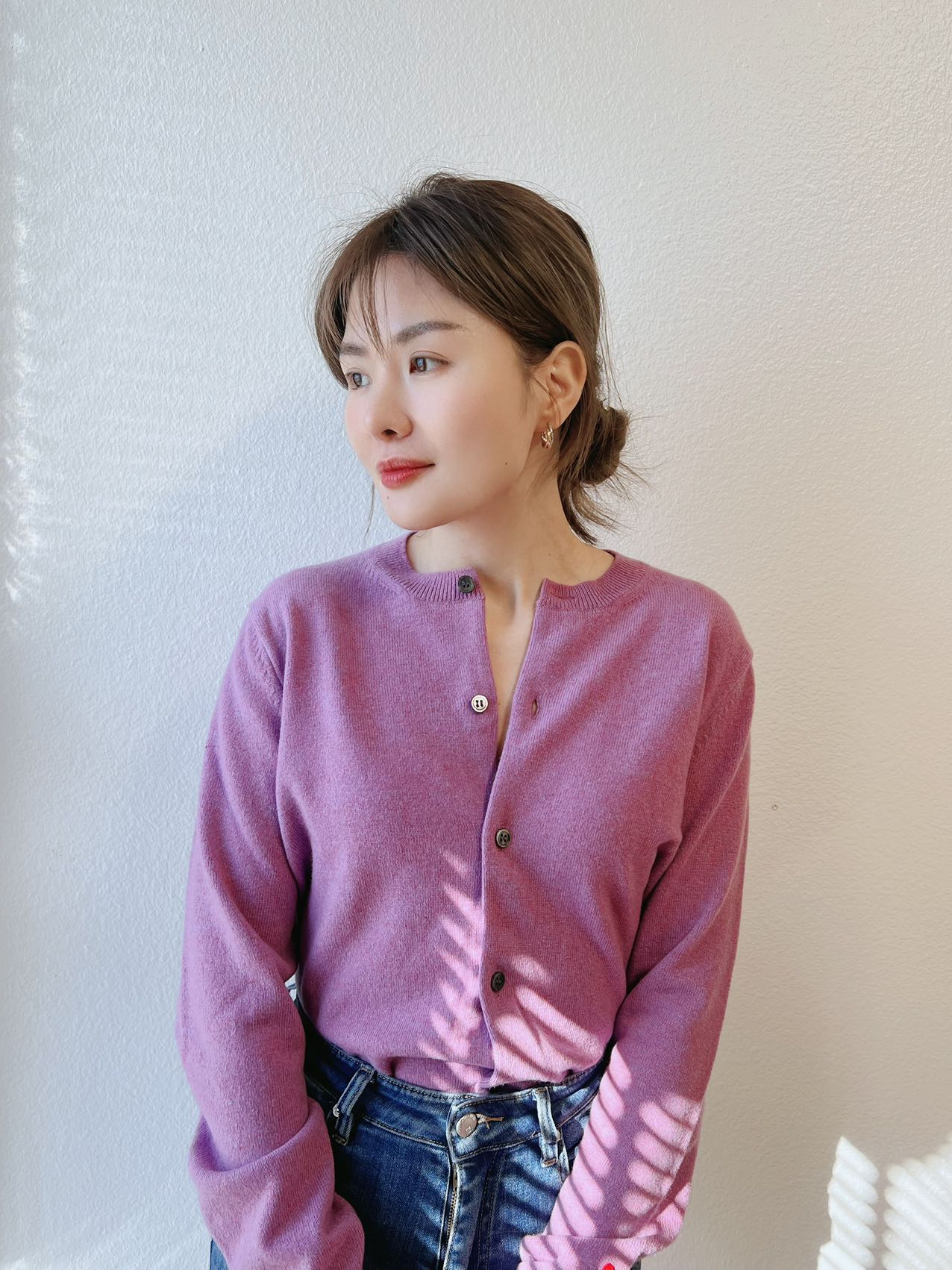 COMME des GARÇONS 川久保玲 羊毛衫/开衫 100%羊毛 【新款,浅紫色袖口有小红心】 男款/女款