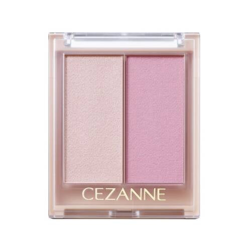 日本Cezanne 倩丽2025春季新色03号双色高光腮红膏 质地软糯