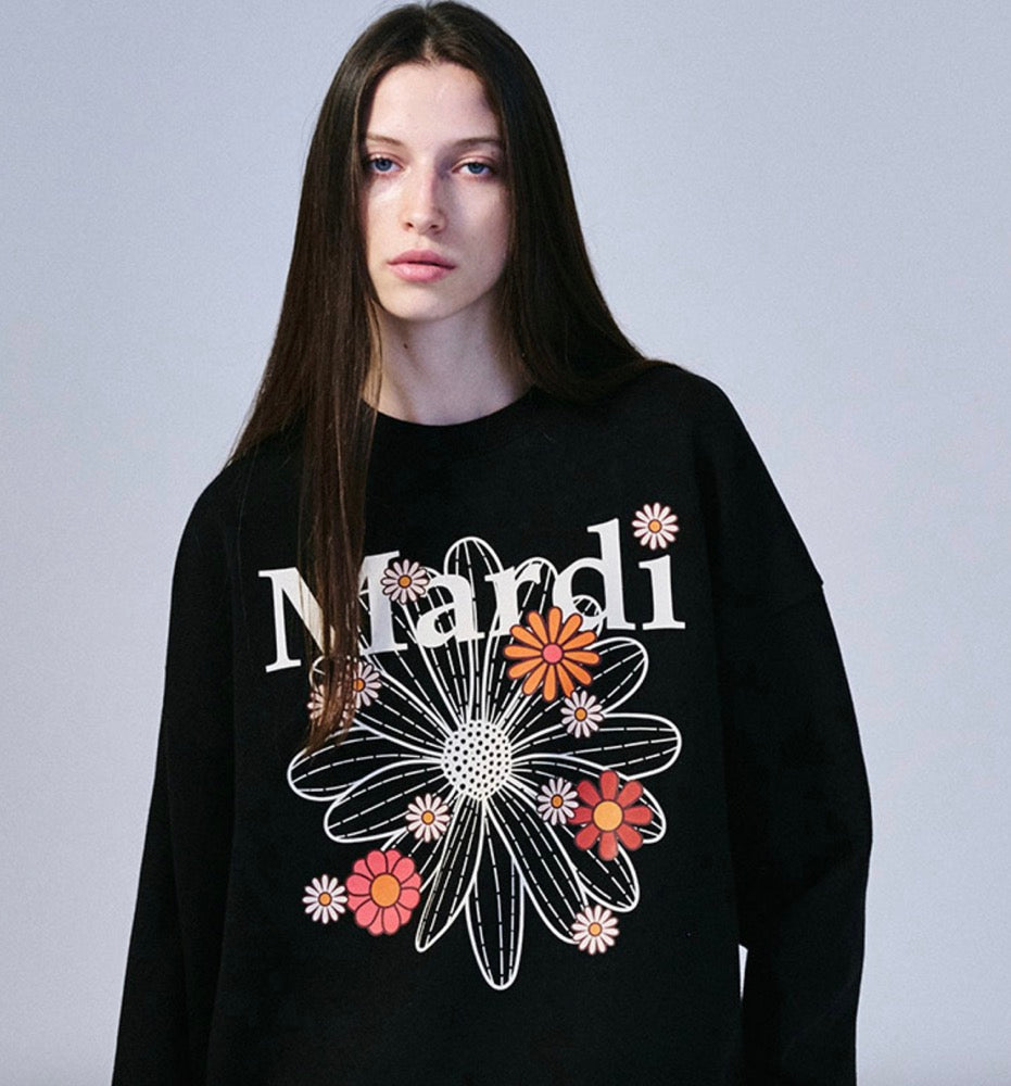 ⭐️韩国Mardi Mercredi 小雏菊 卫衣 均码 胸围130cm