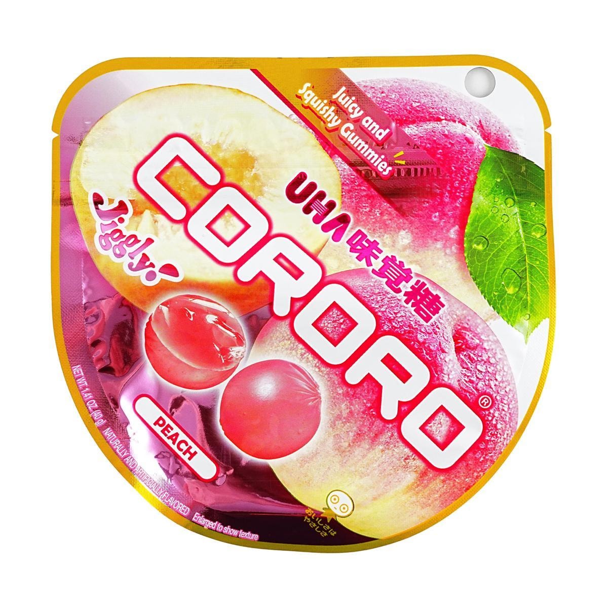 UHA Kororo Fruit Gummy Candy Green White Peach Flavor 悠哈 味觉果汁软糖 白桃味 40g (03/2027)