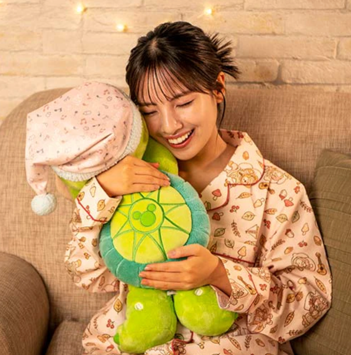 Tokyo Disney 东京迪斯尼 秋日睡衣系列 OLU奥乐米 趴趴公仔抱枕(长约50CM)