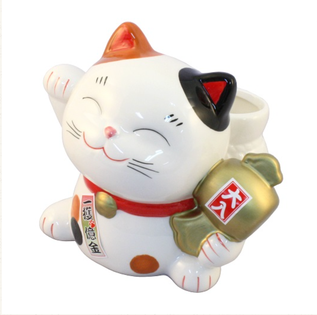 招き猫 貯金箱 Kawasaki 招き猫 貯金箱 緑 約10cm - メルカリ
