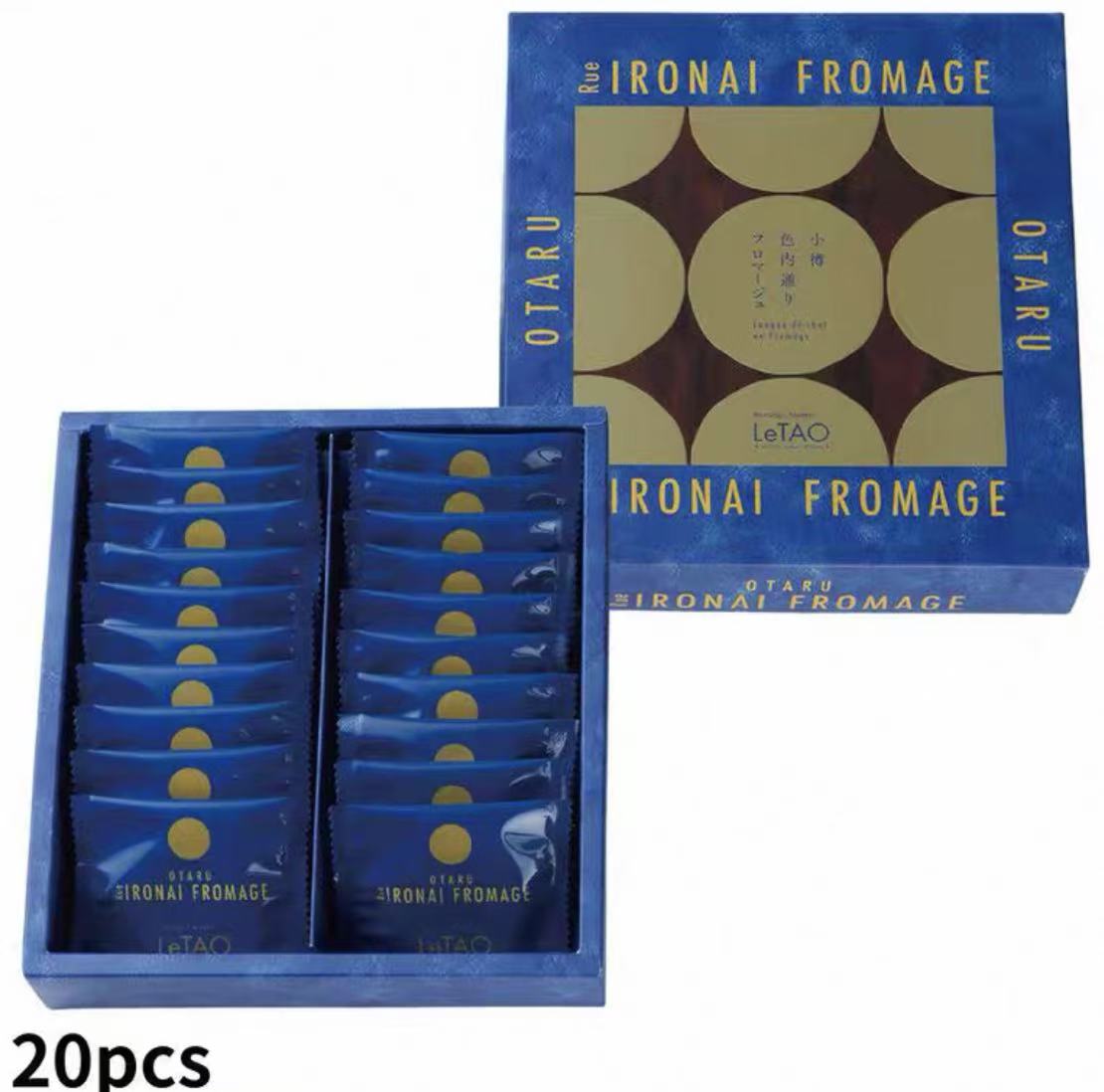 日本北海道 LeTAO 乐淘 小樽芝士白巧味 曲奇饼干礼盒 20枚入 (赏味期限05.31.2026y)