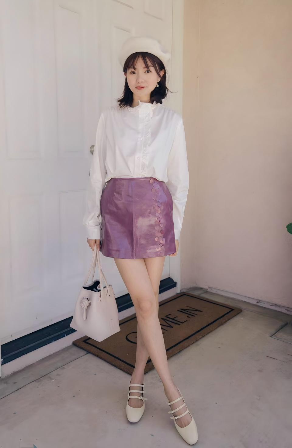 日本小众设计 vasic 头层牛皮水桶包 ins单肩手提斜挎包 气质百搭女包