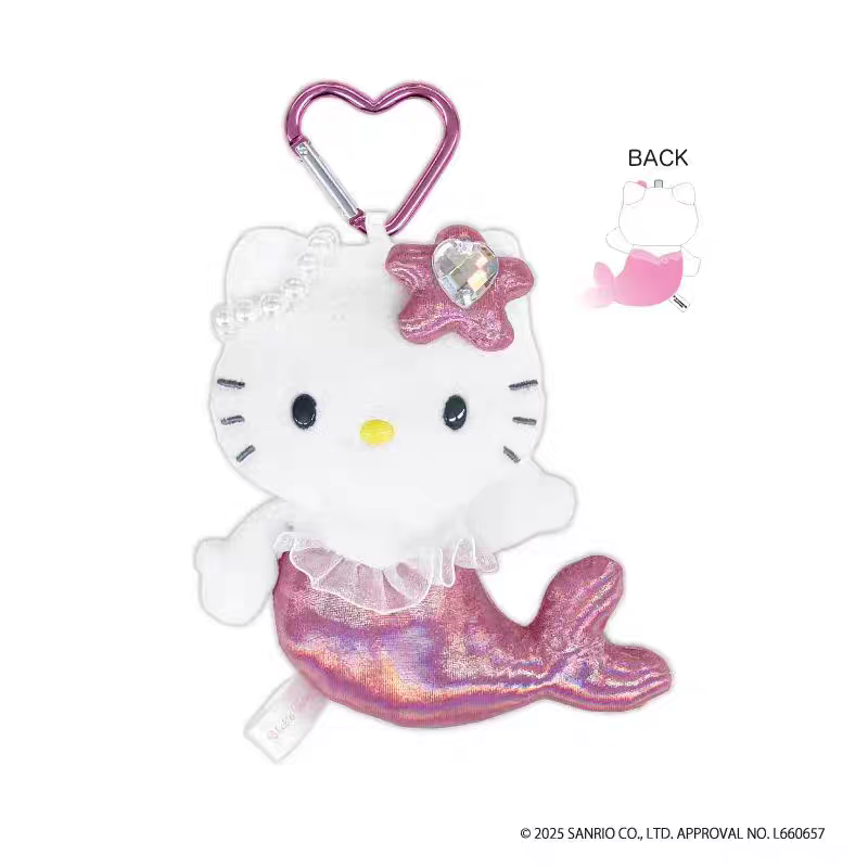 日本 SANRIO 三丽鸥 NIC 美人鱼/小精灵 爱心扣挂件