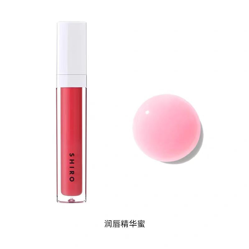 日本SHIRO 乳木果油润唇滋润精华蜜粉色 玫瑰味5ml