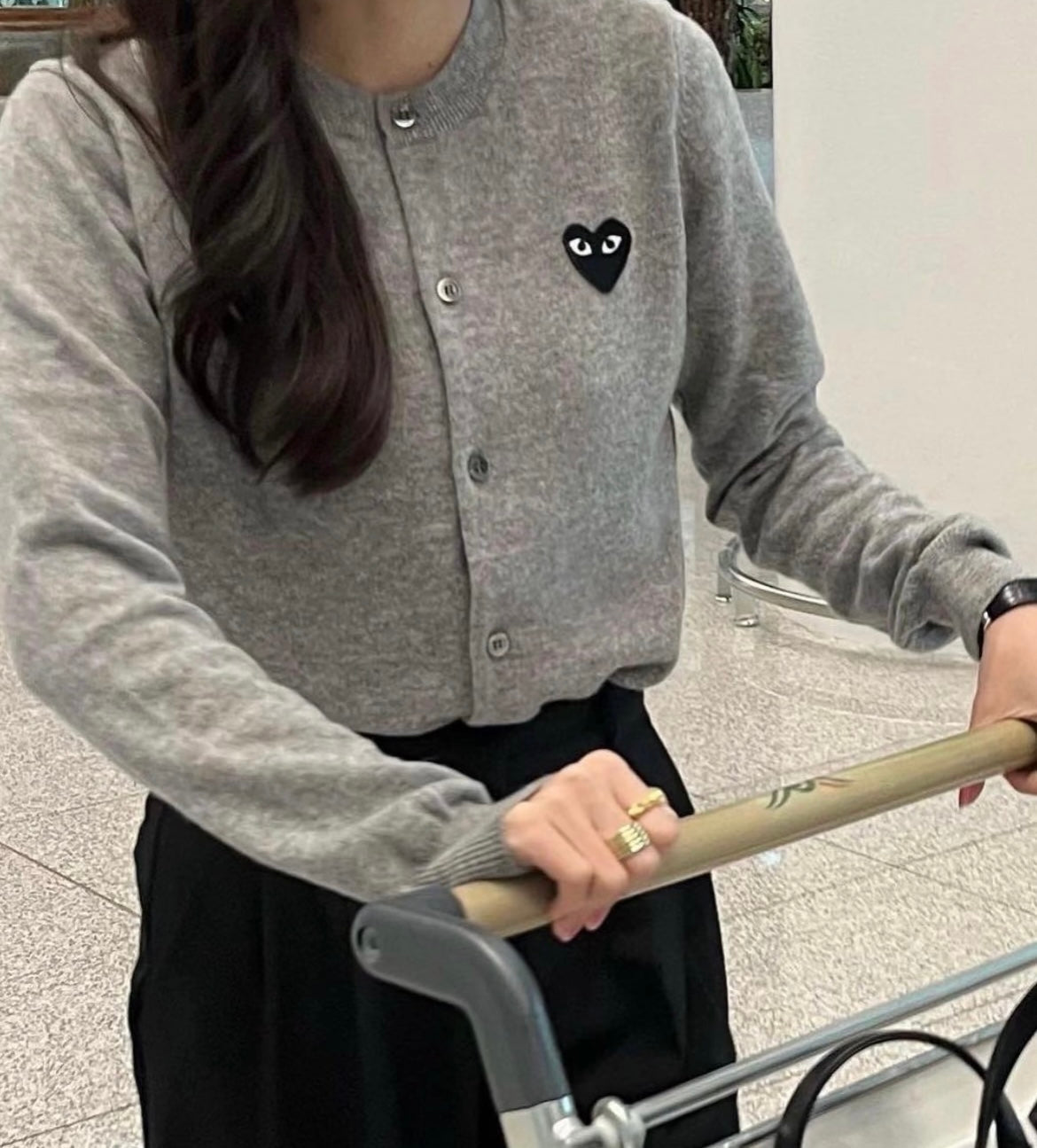 COMME des GARÇONS 川久保玲 羊毛衫/开衫 【灰色 黑心🖤】