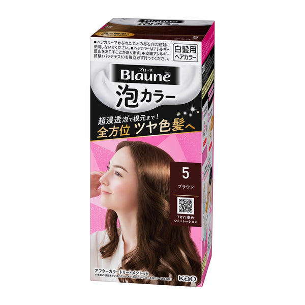 日本KAO花王Blaune白发专用植物染发泡沫 #5号