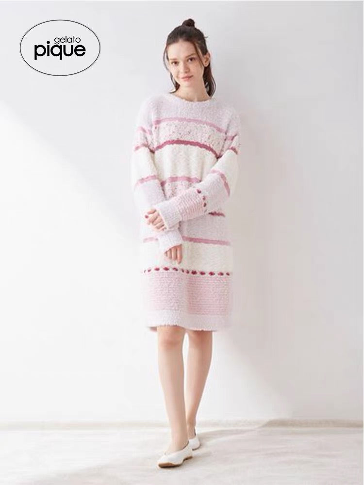 gelato pique 草莓蛋糕条纹连衣裙10周年限定版混合材质【使用了