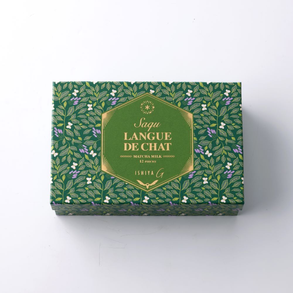ISHIYA Langue De Chat Matcha Milk 白色恋人 抹茶牛奶巧克力夹心饼 (赏味期限:10/25/2026)
