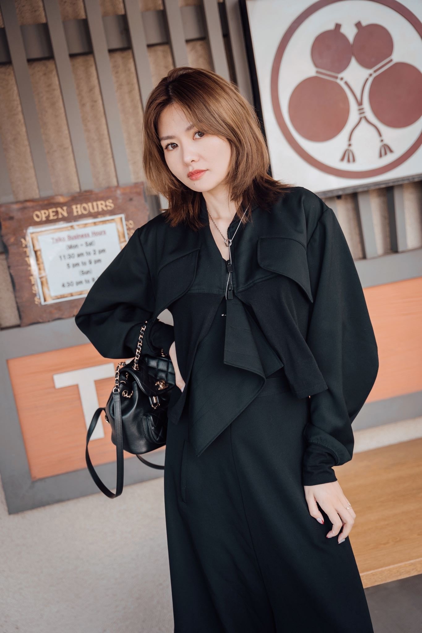YOHJI YAMAMOTO LAYERED CROP BOMBER JACKET 1码(梨子穿1码)