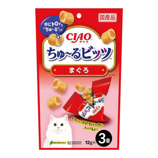 日本INABA CIAO ちゅ～る 宠物猫 金枪鱼猫咪零食 12gx3袋