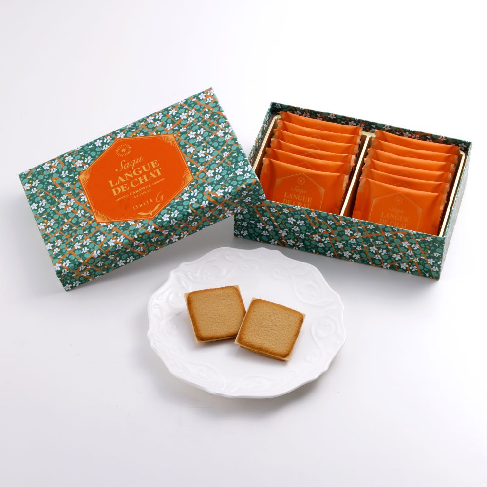 ISHIYA Langue De Chat Caramel 白色恋人 海盐焦糖巧克力夹心饼 (赏味期限:10/23/2026)