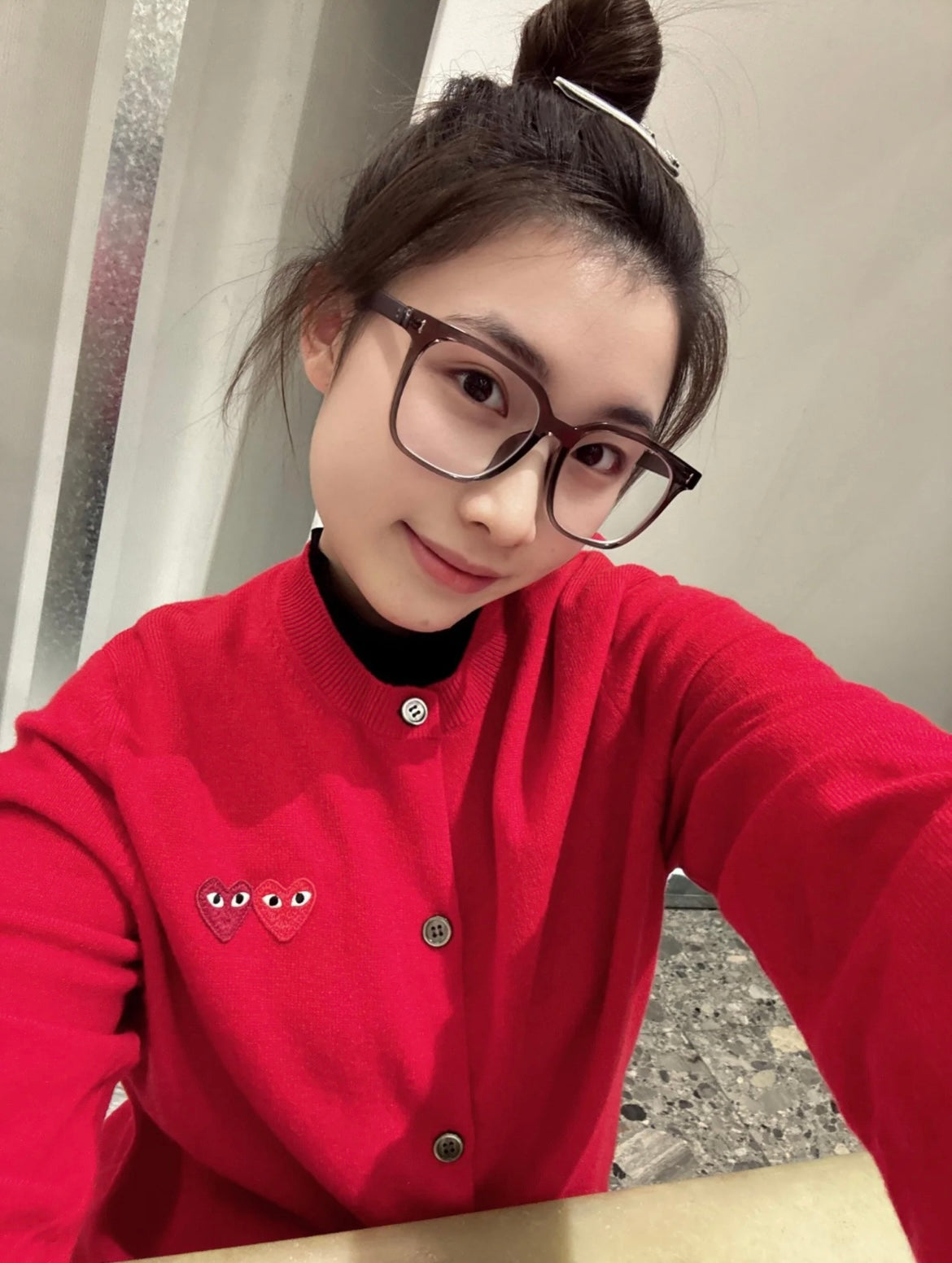 COMME des GARÇONS 川久保玲 开衫 【新年红 双心】