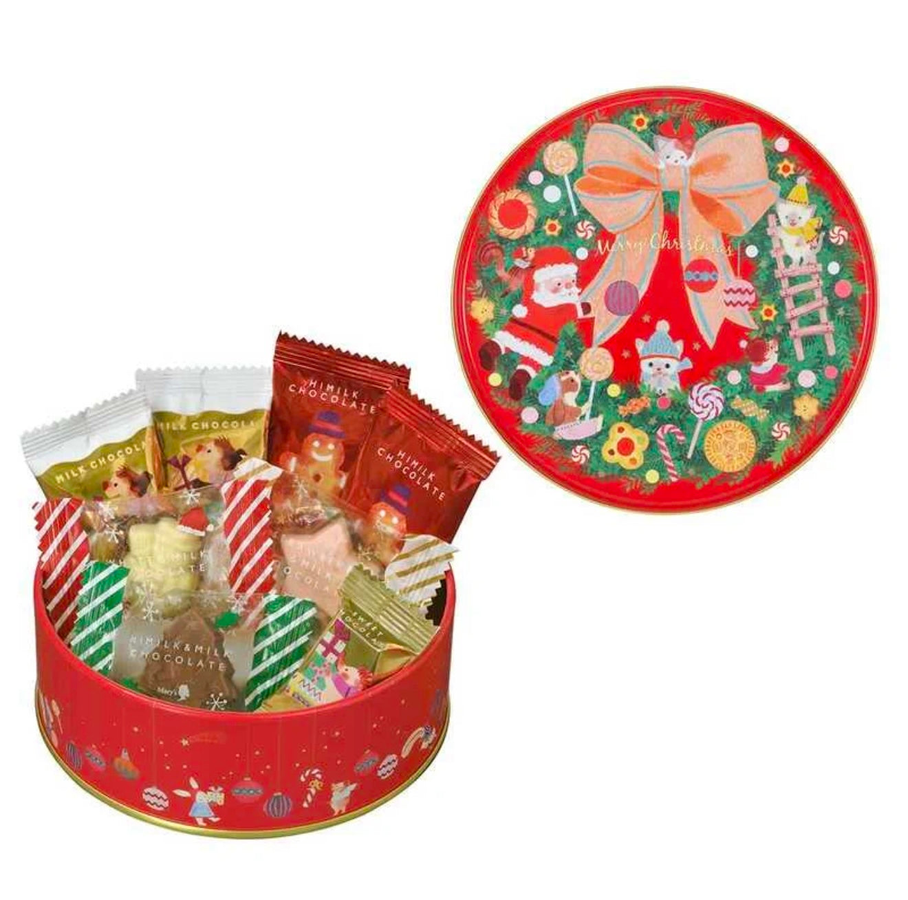 日本 Mary‘s 玛丽圣诞系列铁罐巧克力礼盒 红盒 (04/18/26y)