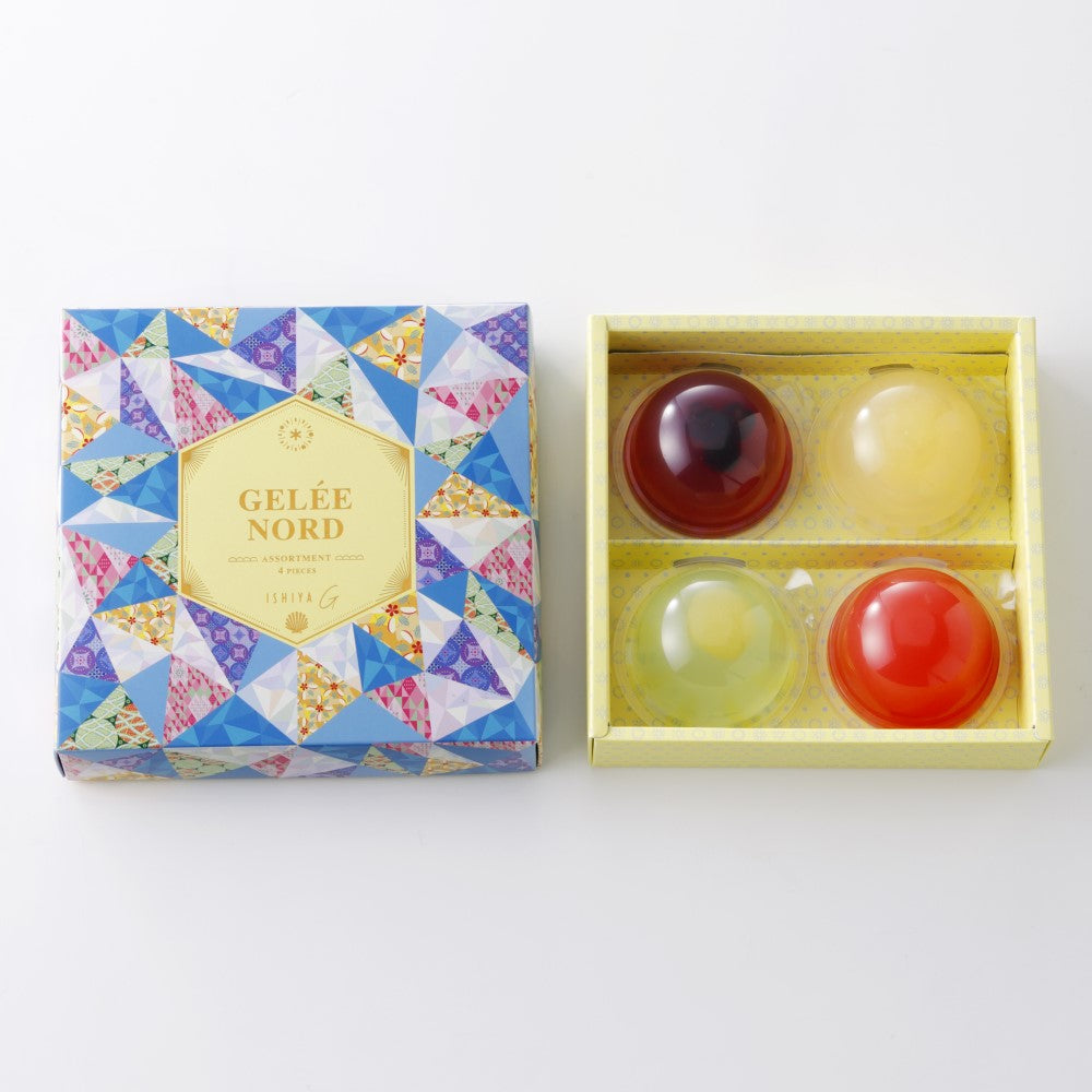 ISHIYA Gelée Nord Fruit Jelly 白色恋人 夏季水果味果冻 4pcs (赏味期限:09/19/2026)