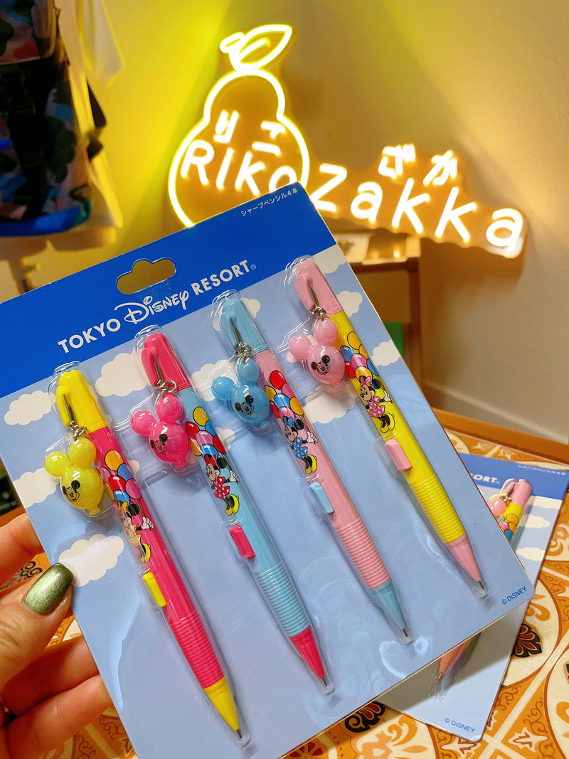 Tokyo Disney 东京迪斯尼  绝版派通米妮气球挂坠 自动笔 笔芯0.5mm 4枚入