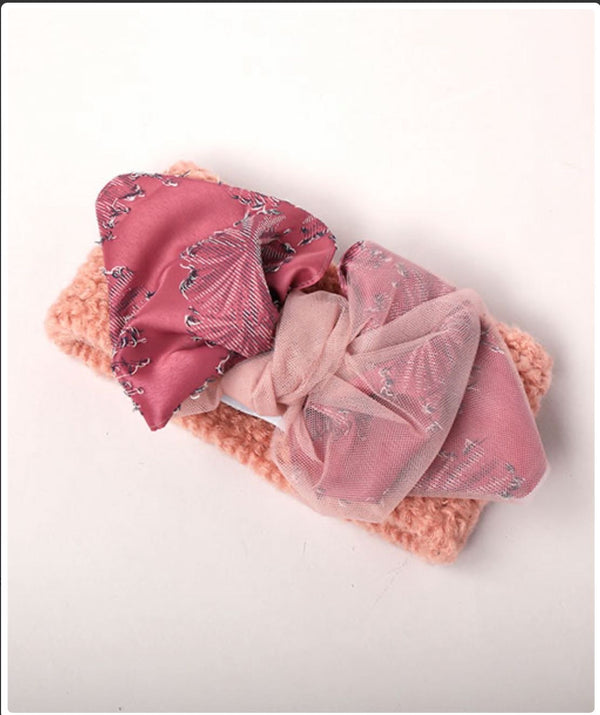 日本CA4LA 发箍 蕾丝针织发带 粉色 日本制  #ONM01775