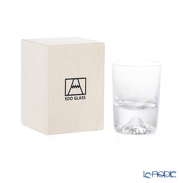 日本 江户硝子 富士山雪山杯 创意冰山杯 冷酒杯 木盒装 TG20-015-CS