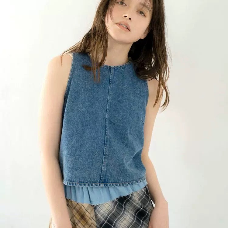 日本ungrid春季新品 牛仔背心