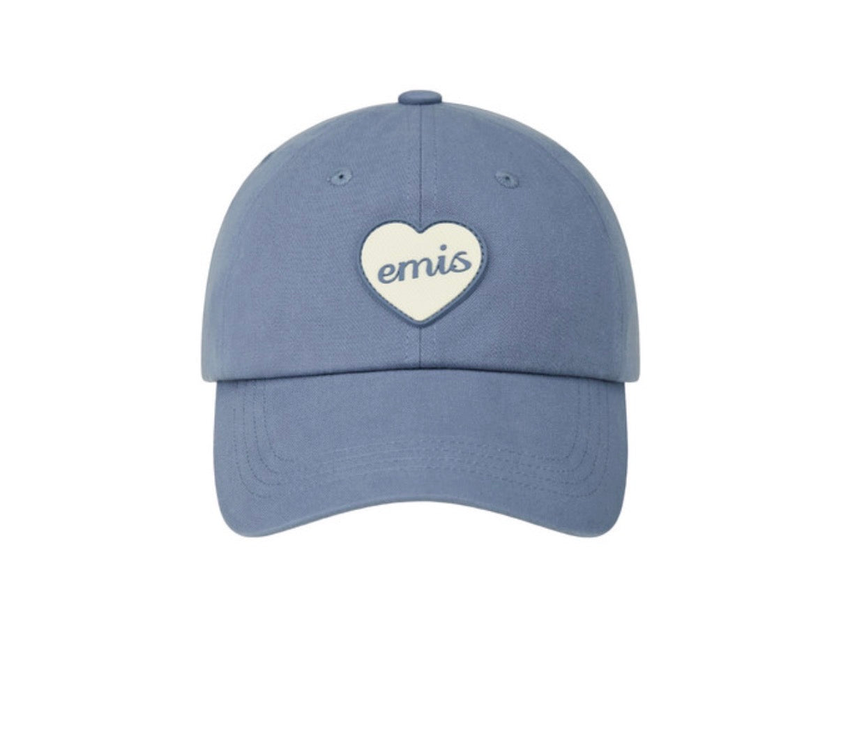 emis Heart Rubber Patch Ball Cap Blue 韩国 emis 棒球帽 橡胶桃心章 蓝色