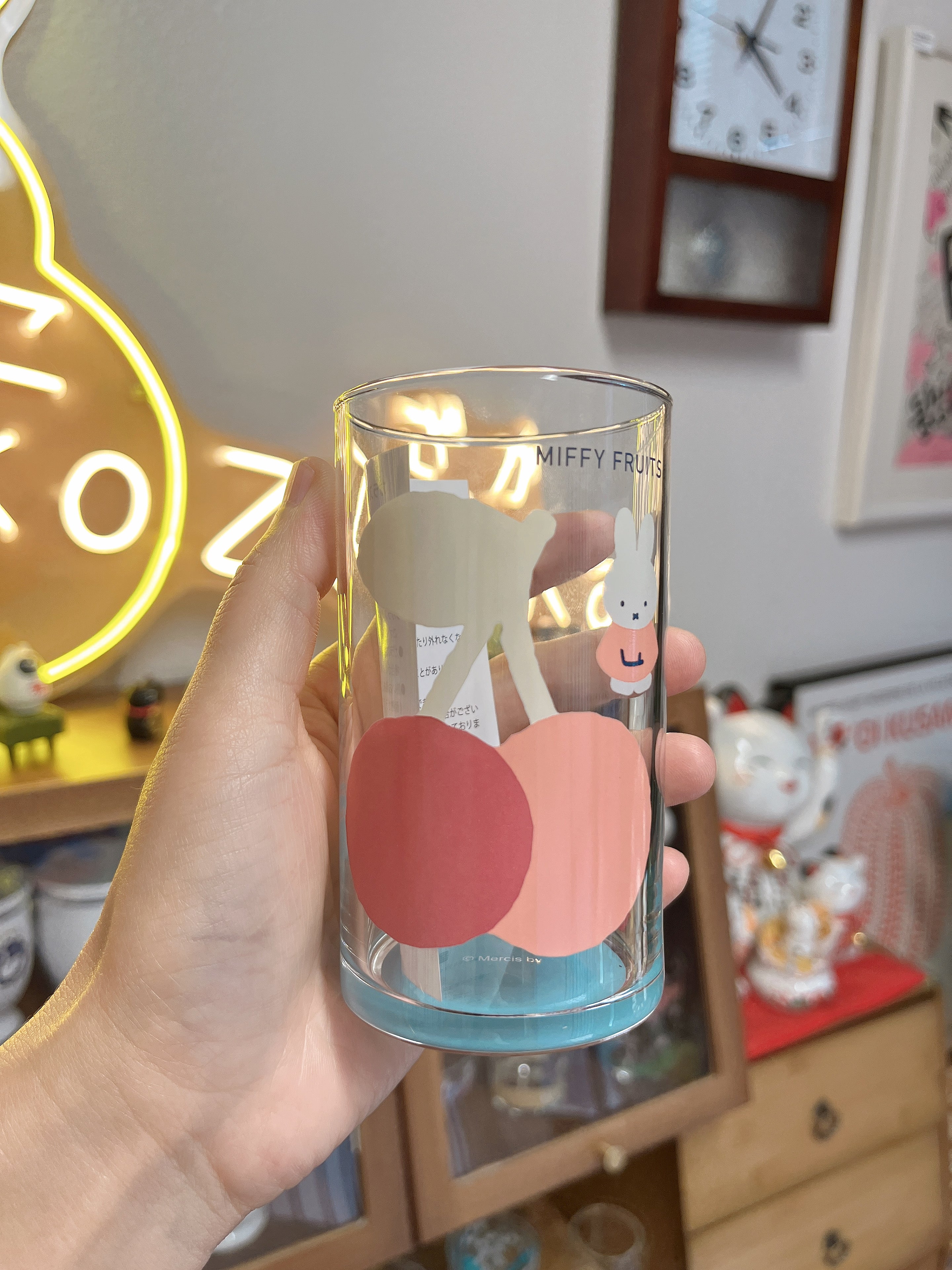 日本 Miffy 樱桃系列玻璃牛奶杯200ml