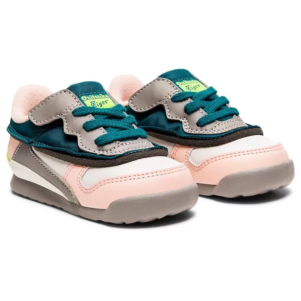 Onitsuka Tiger鬼冢虎 儿童款 ADMIX RUNNER KIDS 透气运动鞋 小童版 粉色 【材质:织物+合成革】