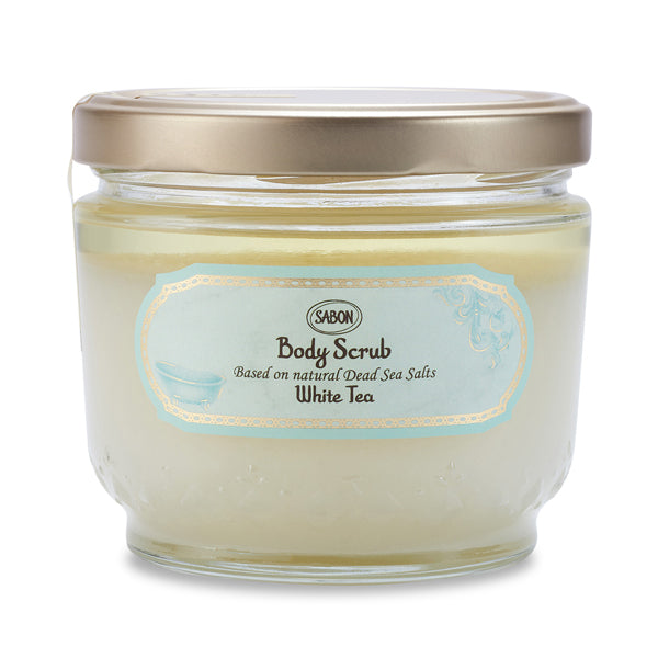 ⭐️Sabon Natural Dead Sea Salt Body Scrub White tea 日本Sabon 精油身体磨砂膏 白茶香 600g