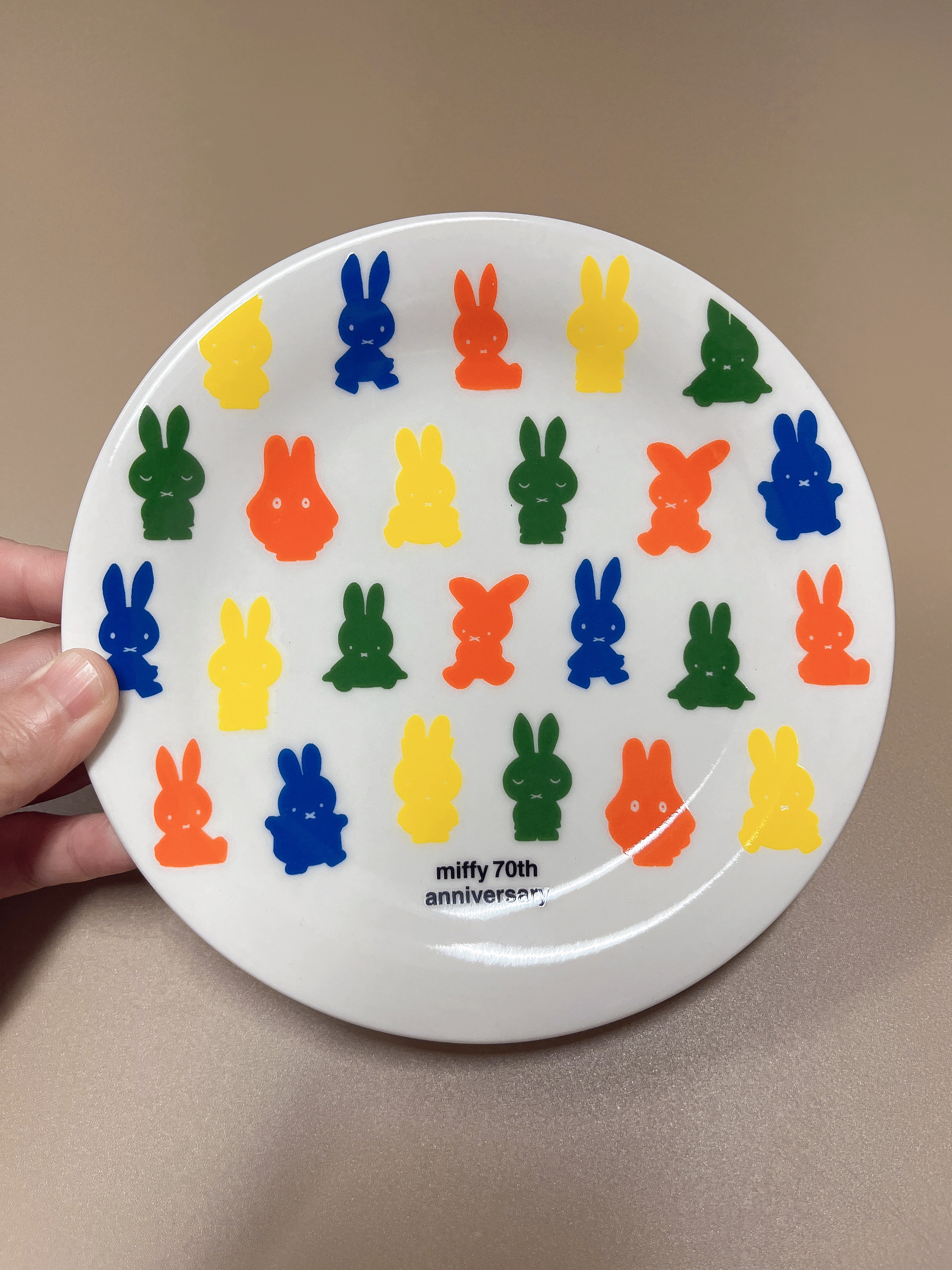 日本 Miffy 70周年限定兔子餐盘直径17cm