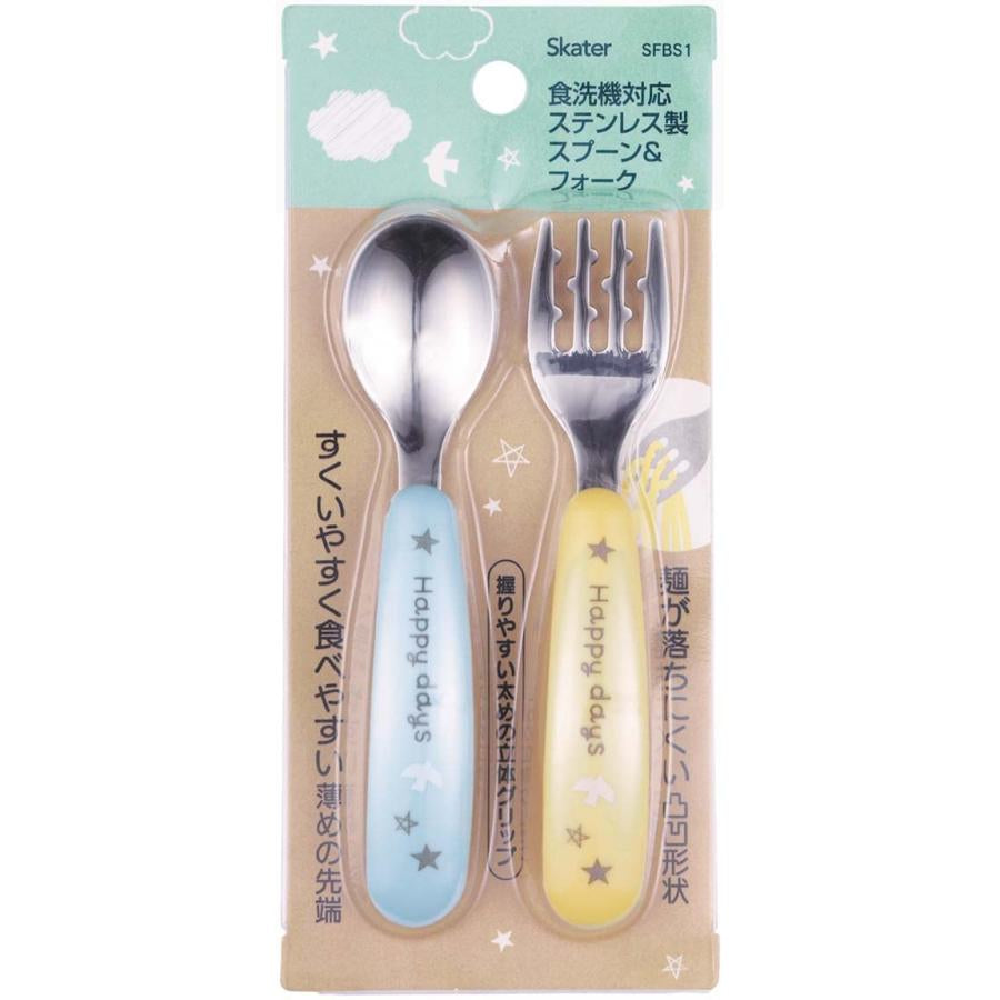 日本 skater 儿童叉勺套装 宝宝专用叉子勺子 可爱不锈钢餐具