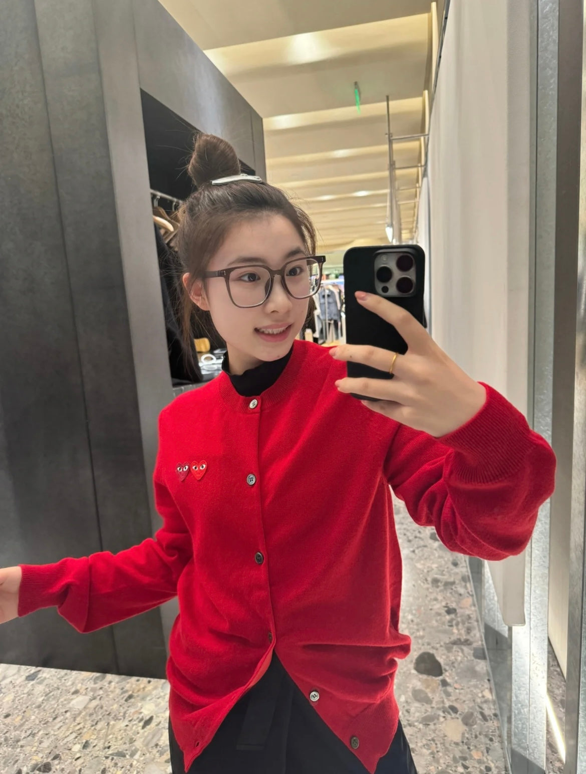 COMME des GARÇONS 川久保玲 开衫 【新年红 双心】