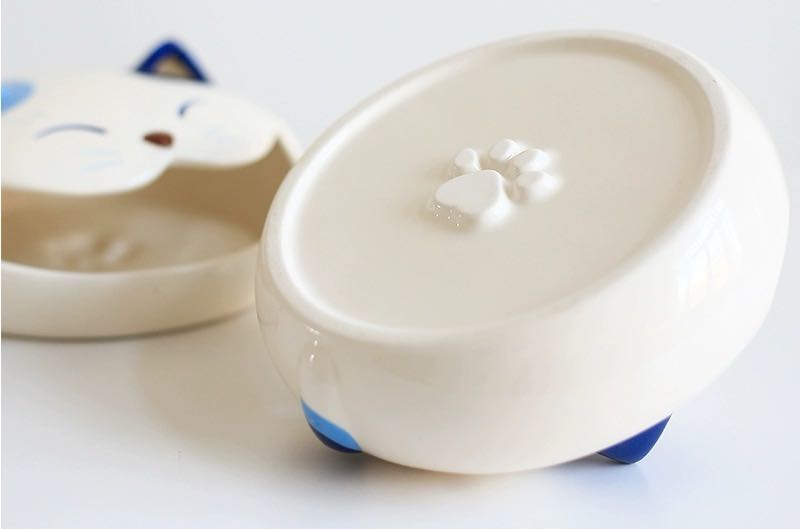 浅草寺药师窑 猫咪 陶瓷 蚊香盘 蚊香熏炉 家居摆设 驱蚊 #4418