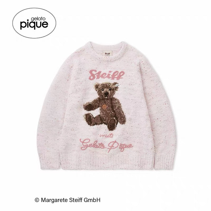 gelato pique 25秋冬新品 睡衣半边绒Steiff熊套头衫 套装