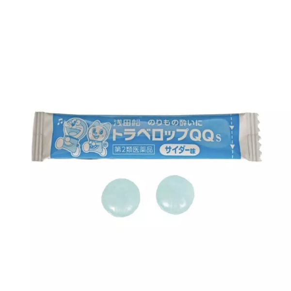 日本 浅田饴 儿童晕车药 防呕吐 晕车晕船晕机特效药 汽水味 咀嚼片 一盒8片装 适合5岁以上保质期2027.9