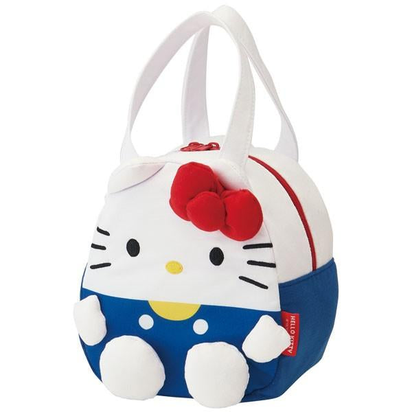 日本 Skater× Hello kitty 立体造型手拎包 午餐包 便当包 约16X21cm底部12X10cm