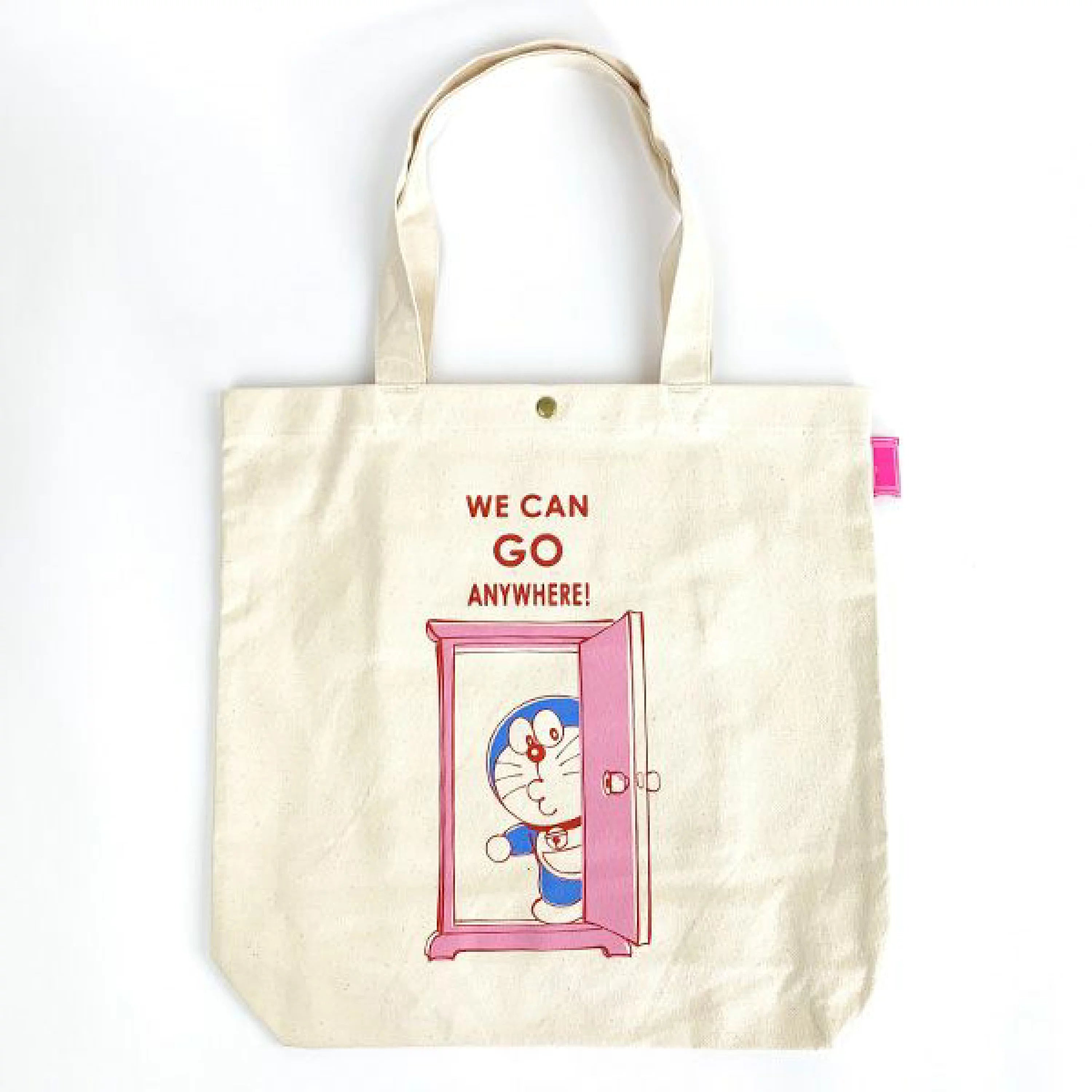 日本 哆啦A梦帆布包 粉色任意门(尺寸40✖️40cm)