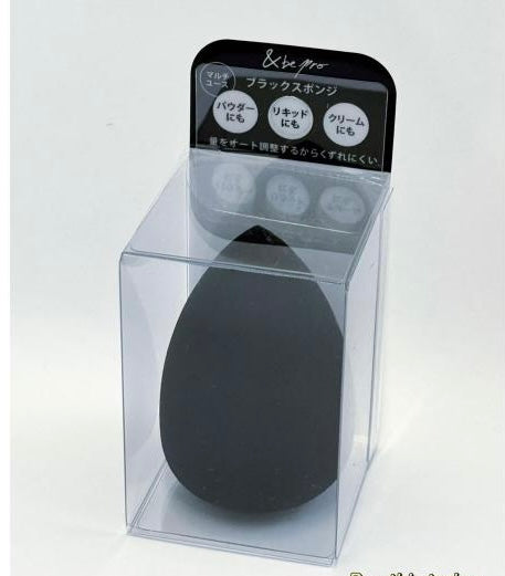 &be Pro Make-Up Sponge Black 河北裕介 美妆蛋海绵粉扑 干湿两用 黑色