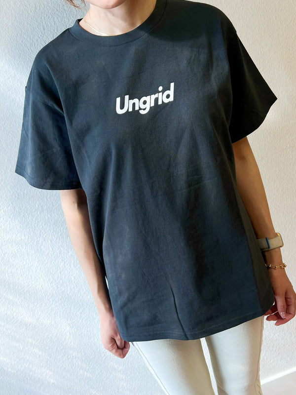 日系灰色字母图案短袖T恤上衣 均码（模特身高166/100斤）