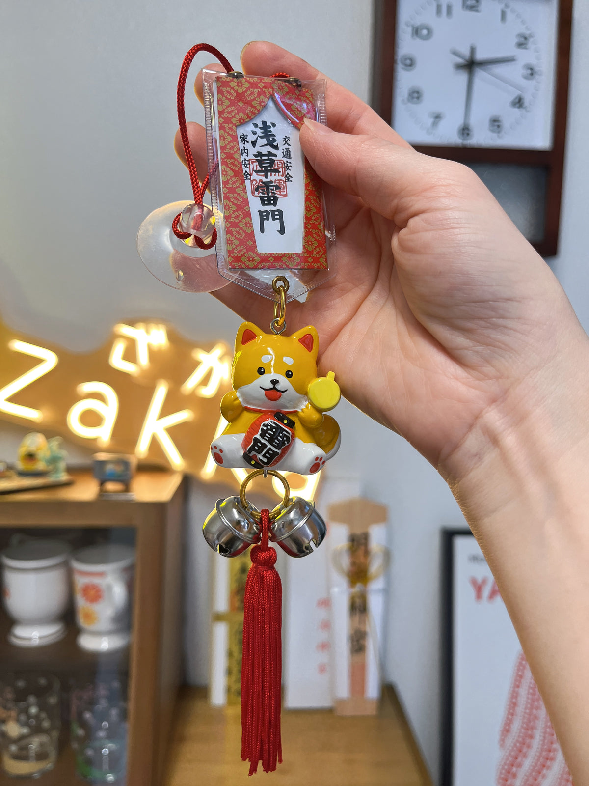 Asakusa Jinja Shiba Inu Safe Travels Omamori Car Hanging Japanese Amulet东京浅草寺御守Asakusa Jinja Japanese Omamori for Safety 车挂件保平安 柴犬款