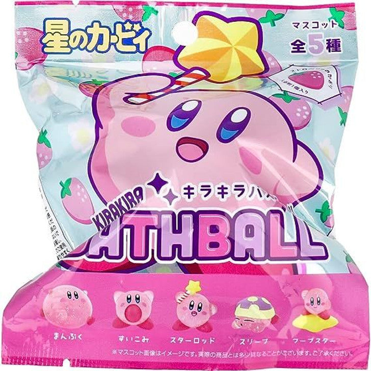 星之卡比 Kirby Star 盲盒浴球 水晶款五种造型随机 草莓香味 1枚入