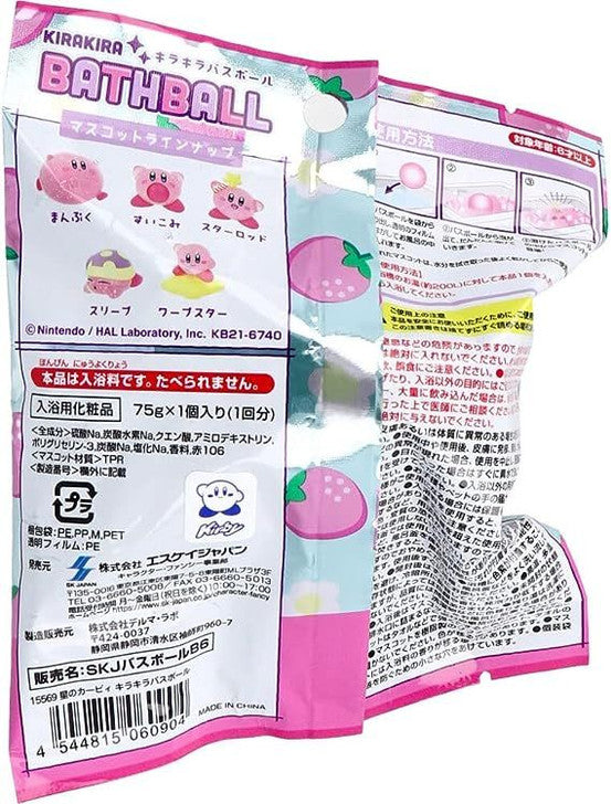 星之卡比 Kirby Star 盲盒浴球 水晶款五种造型随机 草莓香味 1枚入