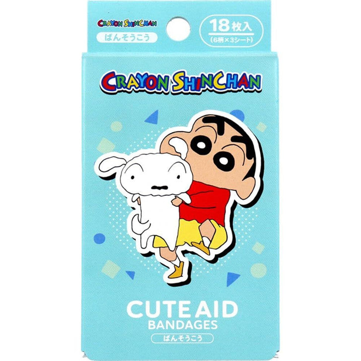 日本 Santan✖️Crayon Shinchan 蜡笔小新&野原小白卡通图案创可贴 18枚入