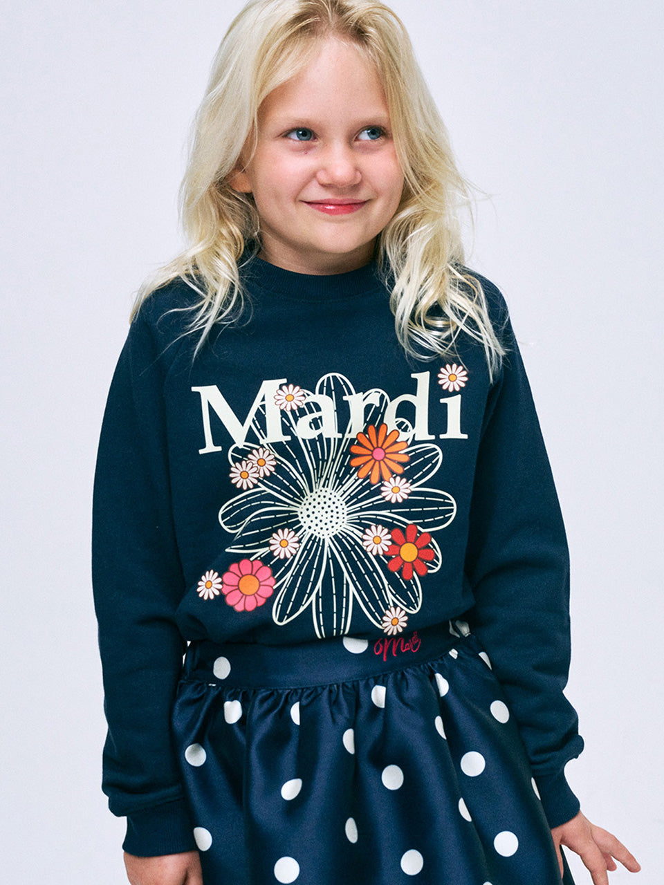 🌟韩国Mardi Mercredi 小雏菊 儿童款卫衣 藏蓝色 S3(3Y-4Y,身高100cm内可穿)