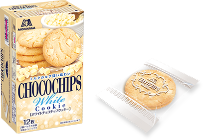 MORINAGA 森永 WHITE CHOCO CHIPS 白巧克力片奶香曲奇 2枚x6袋入 (赏味期限:04/2026y)