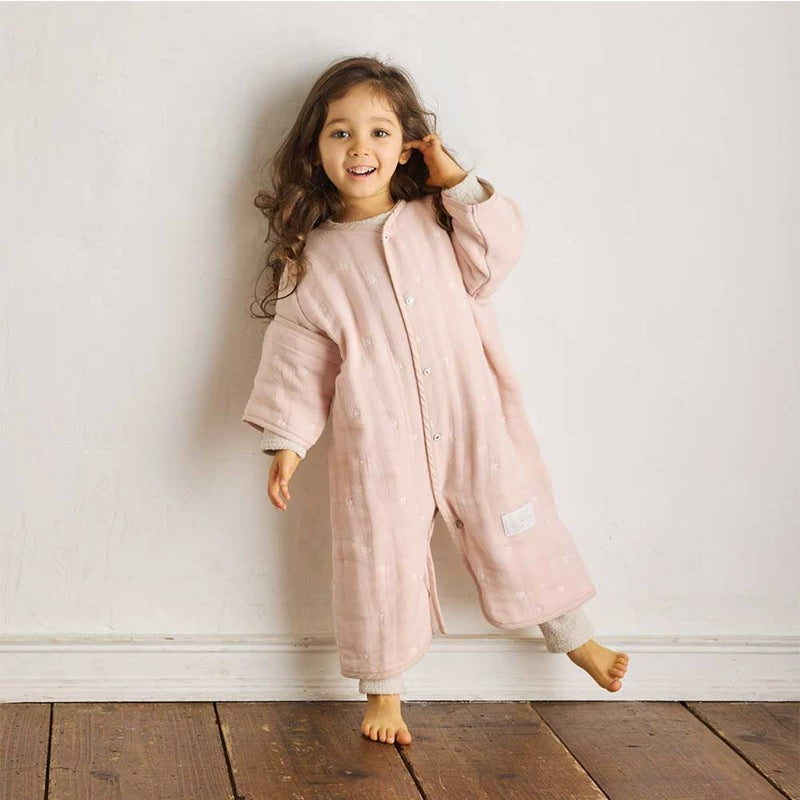 日本 Hoppetta 六层纱布宝宝睡袋 3个月-7岁 70*39cm 粉色/浅蓝