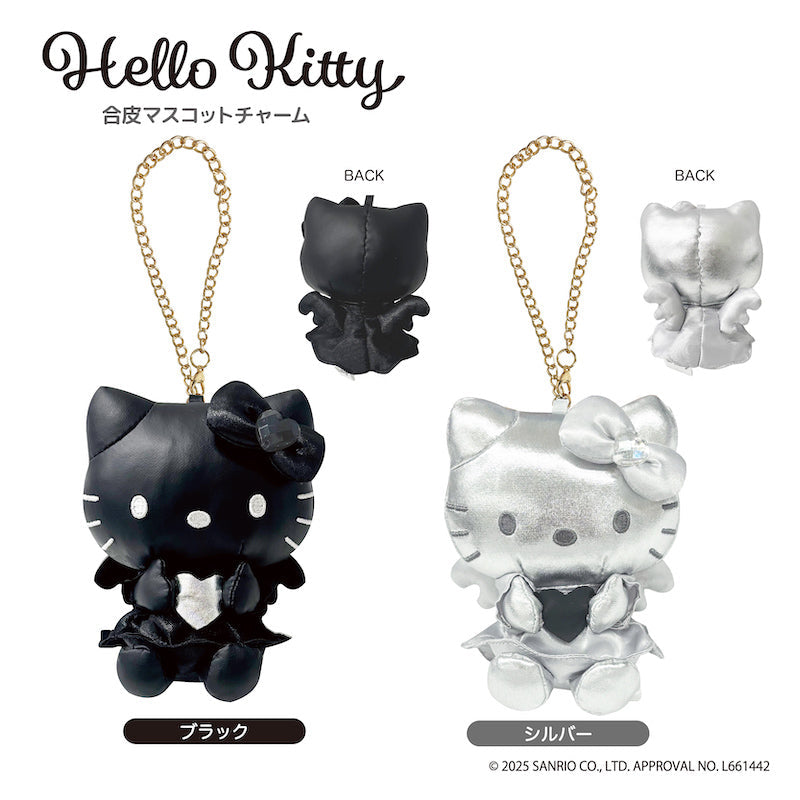 日本 SANRIO 三丽鸥 NIC 天使恶魔kitty挂件 人造皮革 链条款