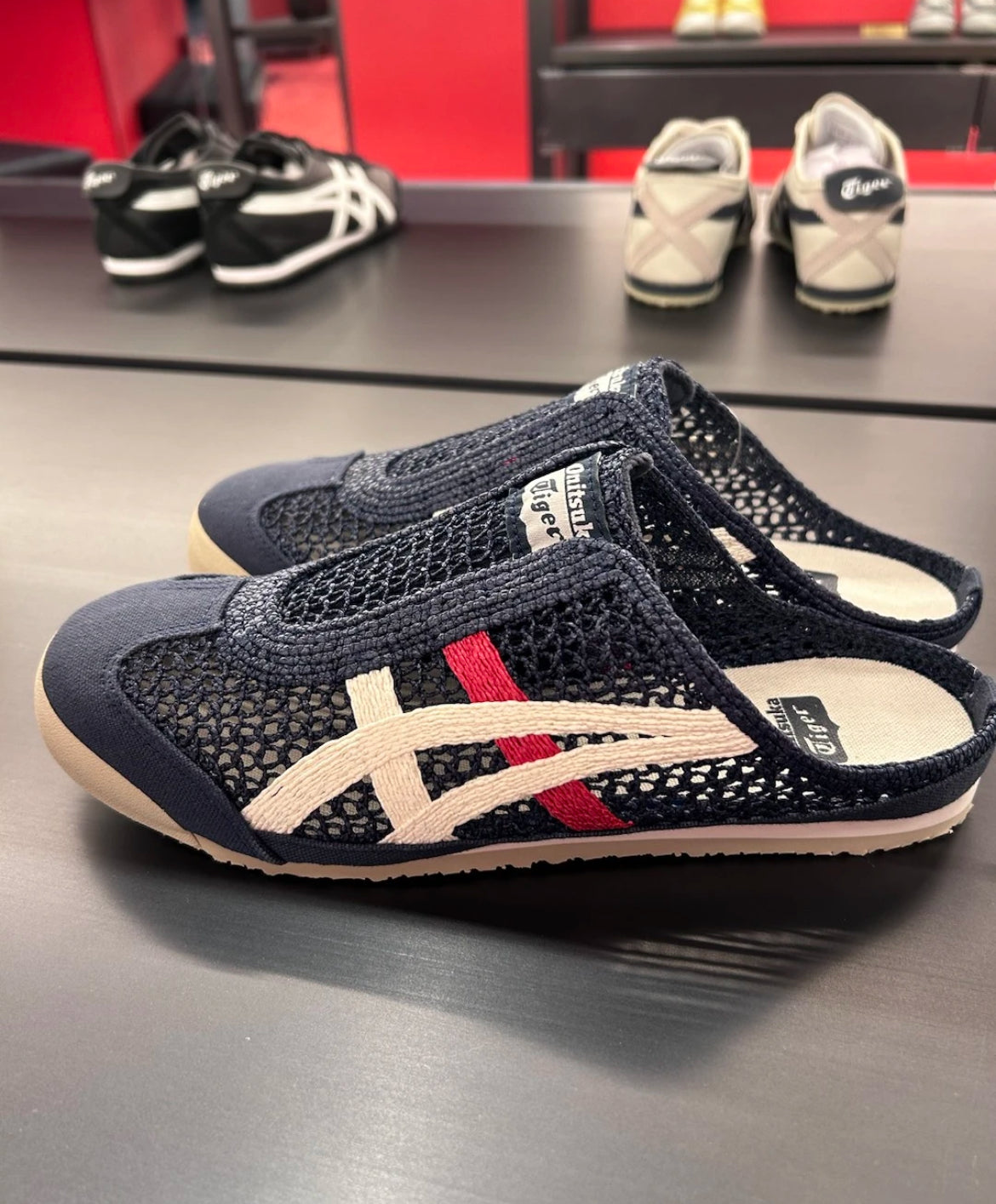⭐️Onitsuka Tiger Mexico 66 Sabot Navy&White&Red 鬼冢虎 墨西哥66网眼拖鞋 藏青&白&红