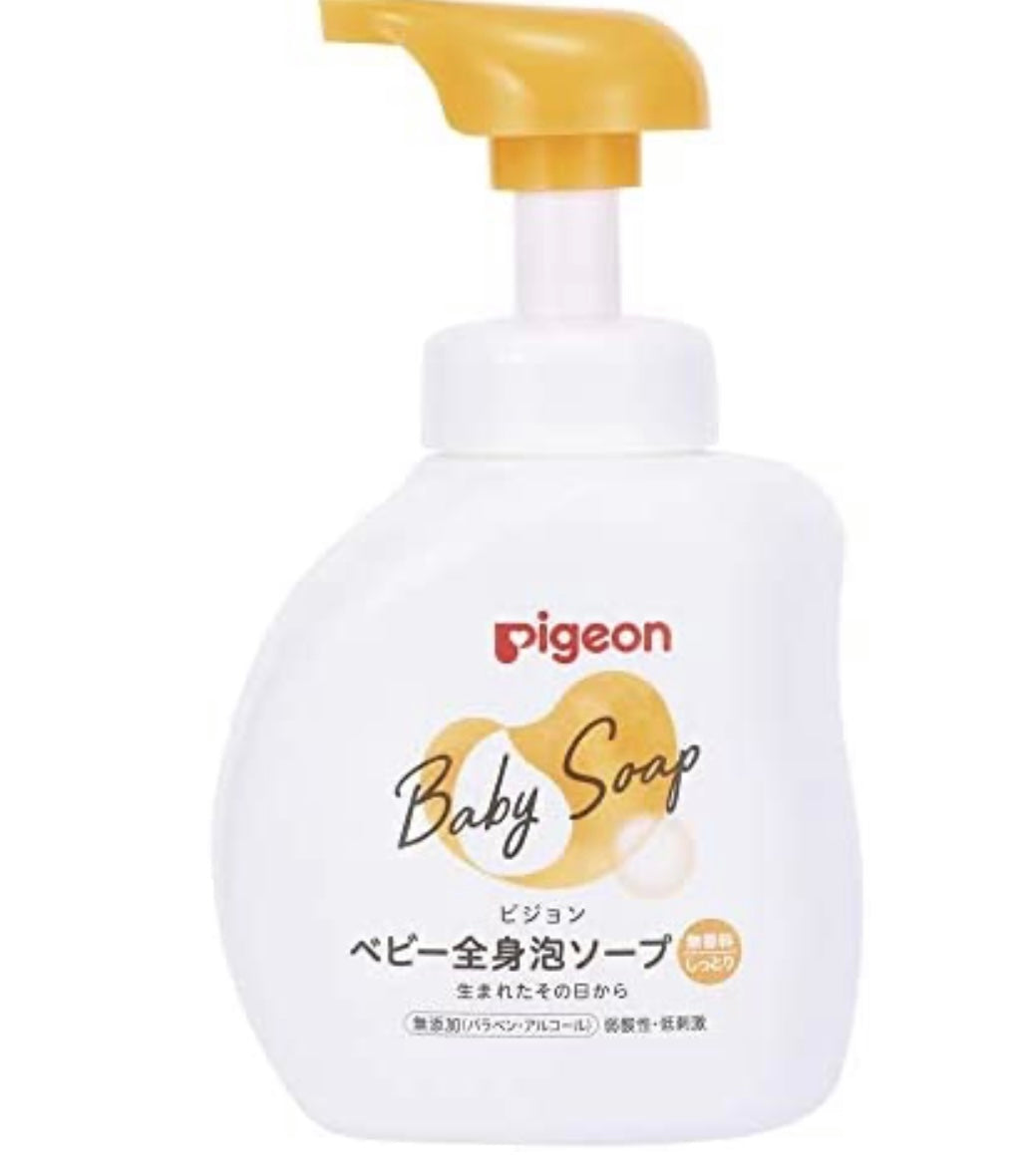 日本 贝亲Pigeon 婴儿全身用泡沫型沐浴露500ml 多款选 新生儿开始~
